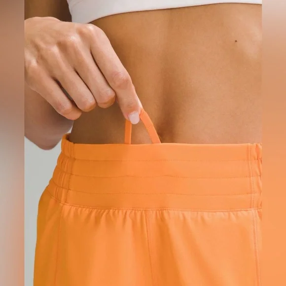 ☄️ Lululemon Size 2 Orange Hotty Hot High-Rise Lined Shorts (4” Inseam) - Picture 9 of 15